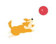 わんちゃんのイラスト