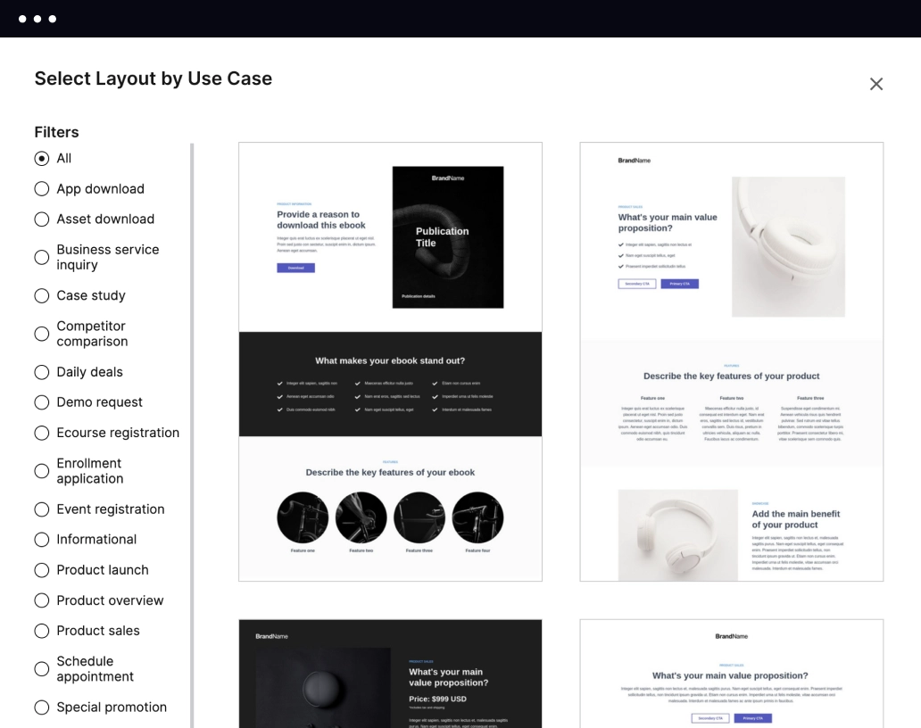 Launch your landing pages faster illustration
