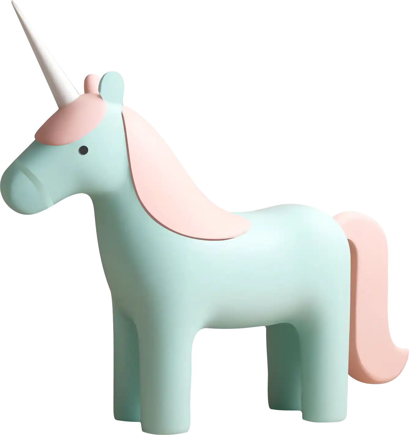 Pastel unicorn toy figure