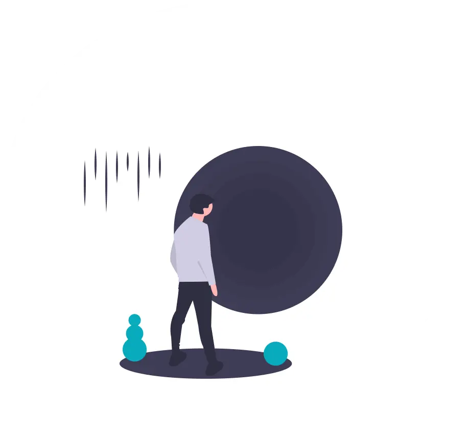 落ち込んでいる男性のイラスト